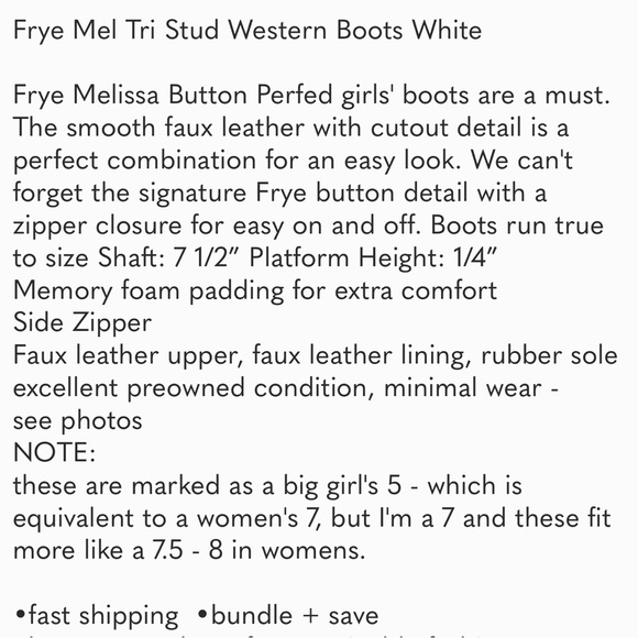 Frye Mel Tri Stud Western Boots White - Picture 10 of 10